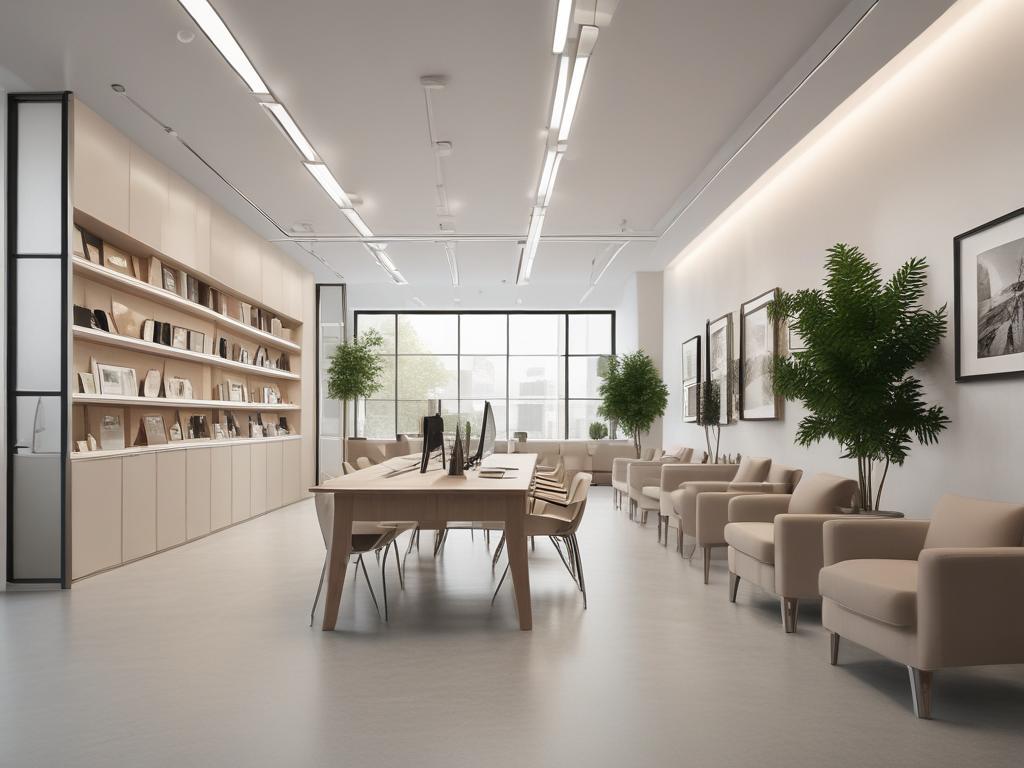 modern commercial design, innovative workspace, dynamic retail interiors