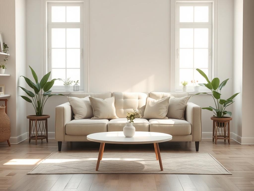 A tranquil and inviting living space featuring a clean, well