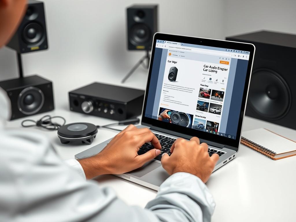 A detailed image of a person using a laptop to