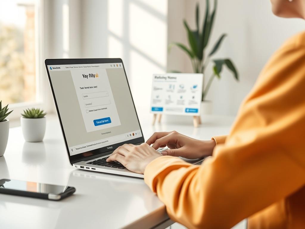 A close up of a person using a laptop at