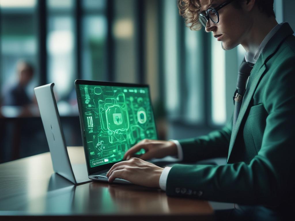 Close up shot of a professional cybersecurity consultant analyzing data