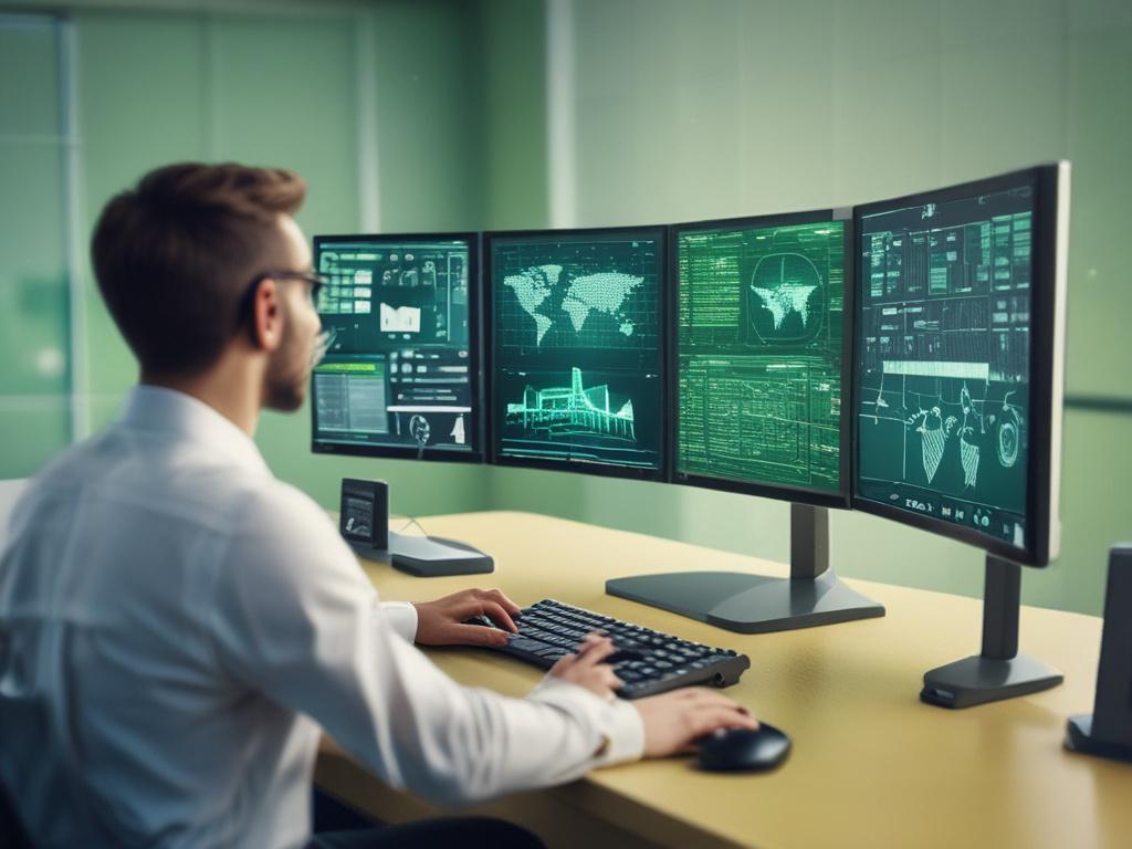 hyper realistic close up shot of a network security assessment,