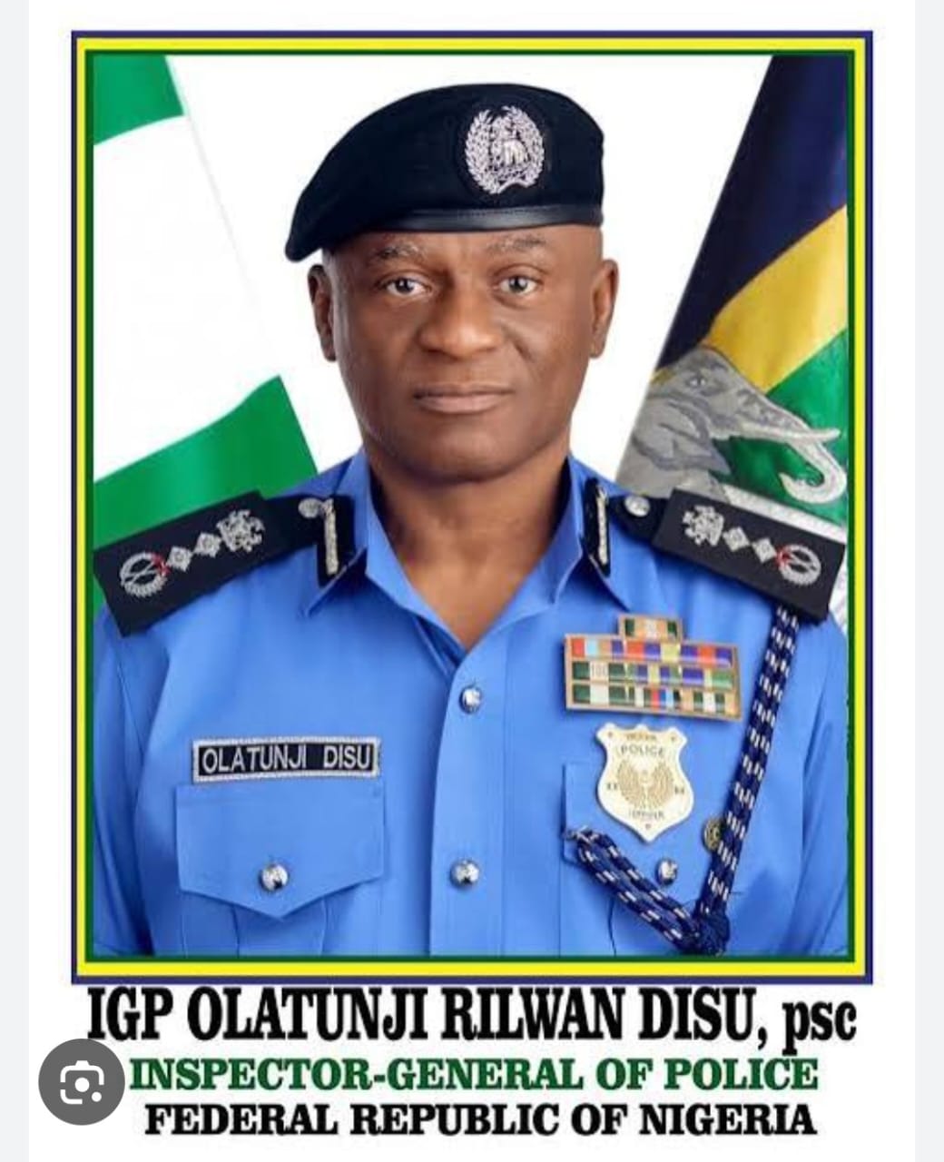 IGP Olatunji Rilwan Disu, psc(+), NPM