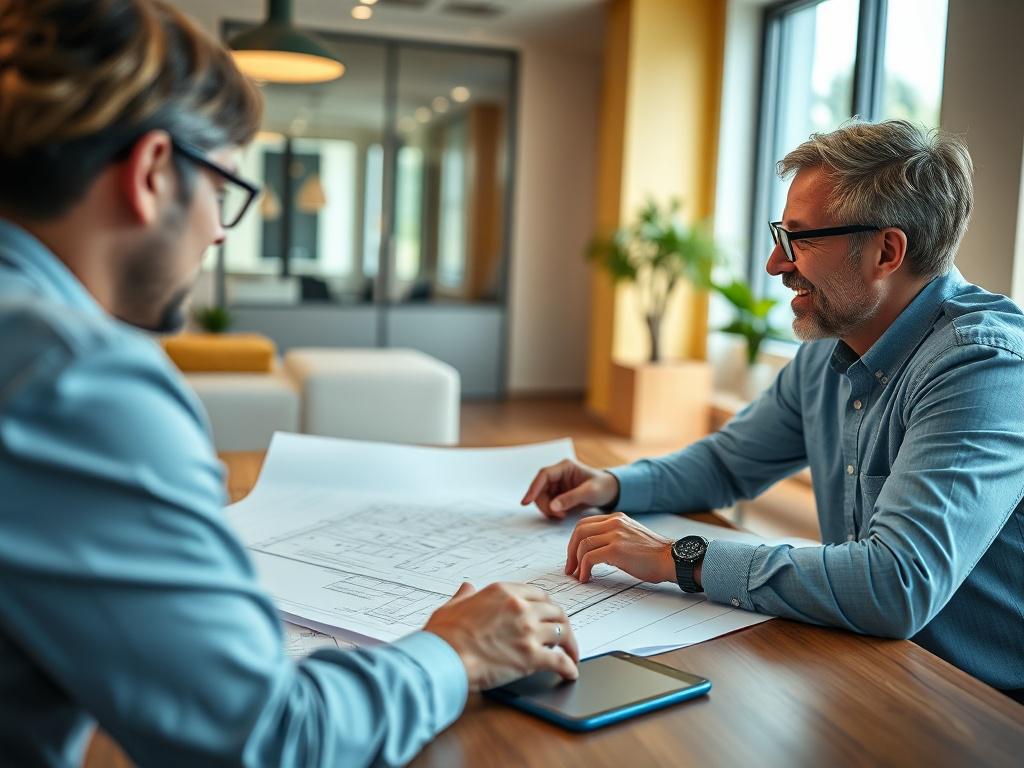 A close up shot of a friendly consultant engaging with