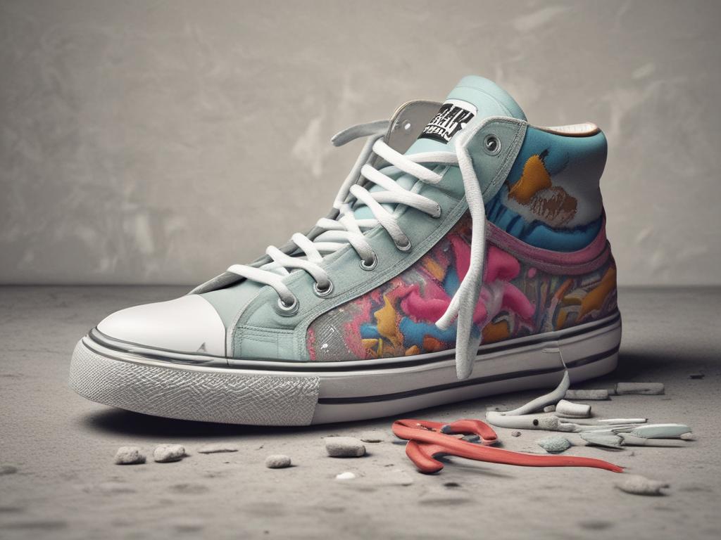 custom sneakers, graffiti, colorful art, unique footwear
