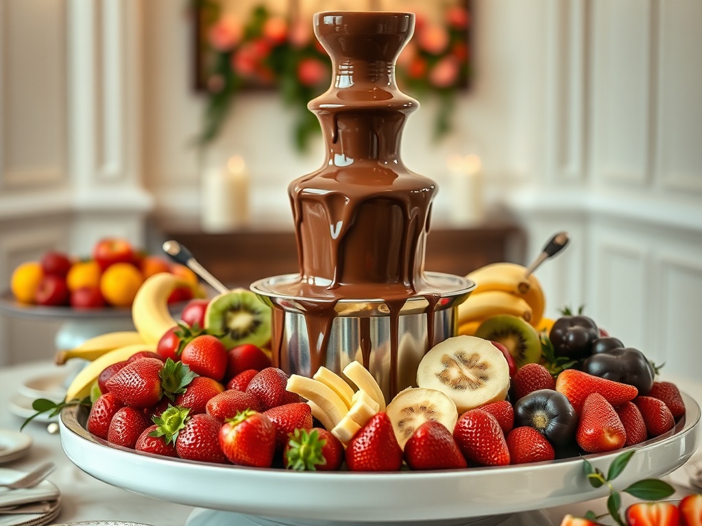 Eveniment cu fântână de ciocolată