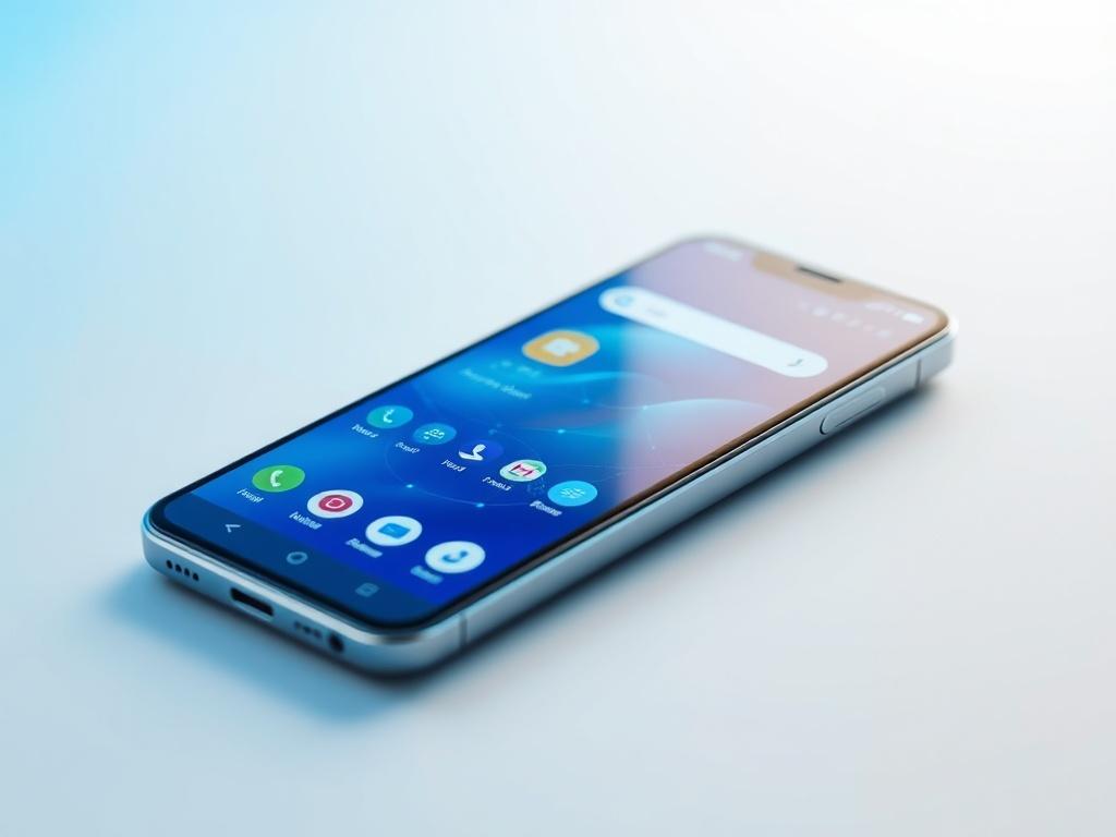 A close up shot of a modern mobile device displaying