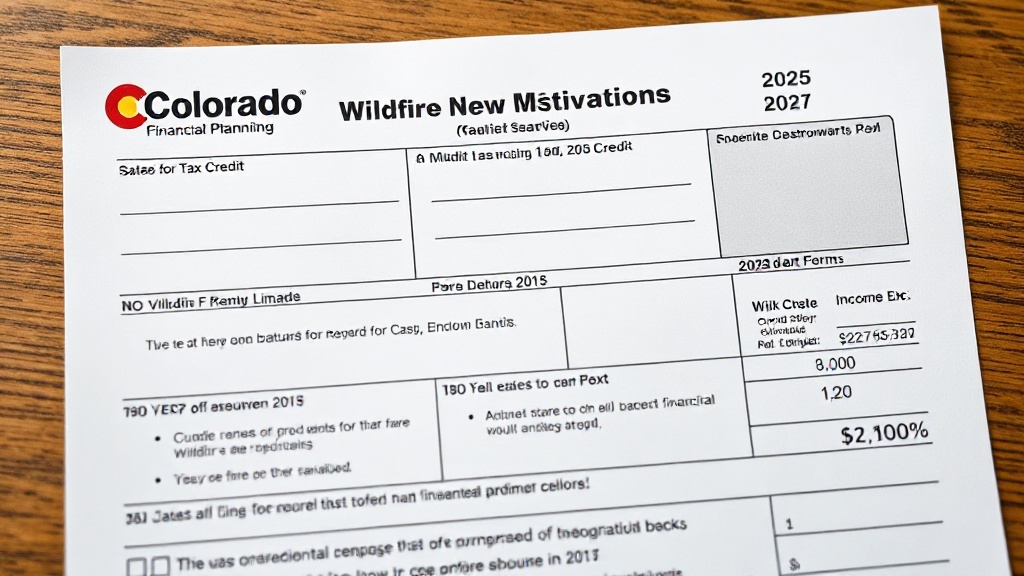 Colorado wildfire mitigation tax credit