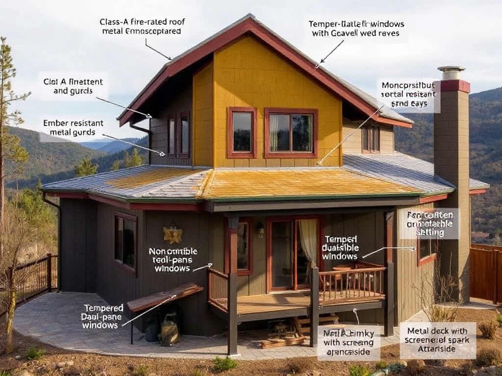 Fully hardened home with all wildfire-mitigation improvements