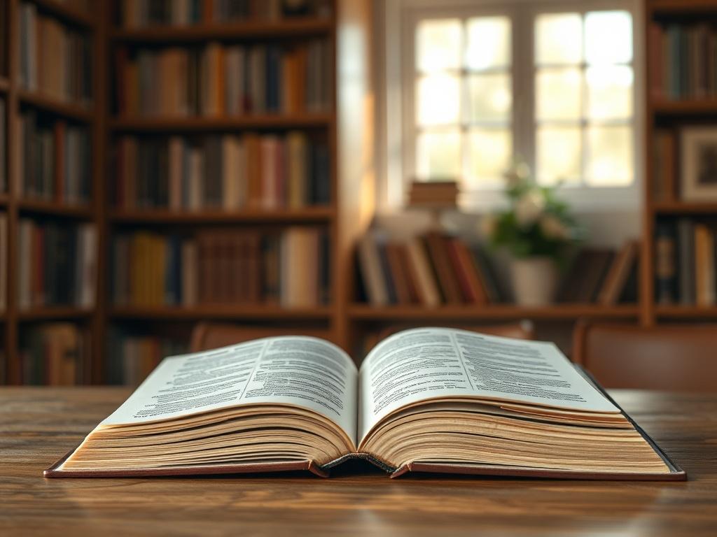 A close up shot of a classic Christian book opened