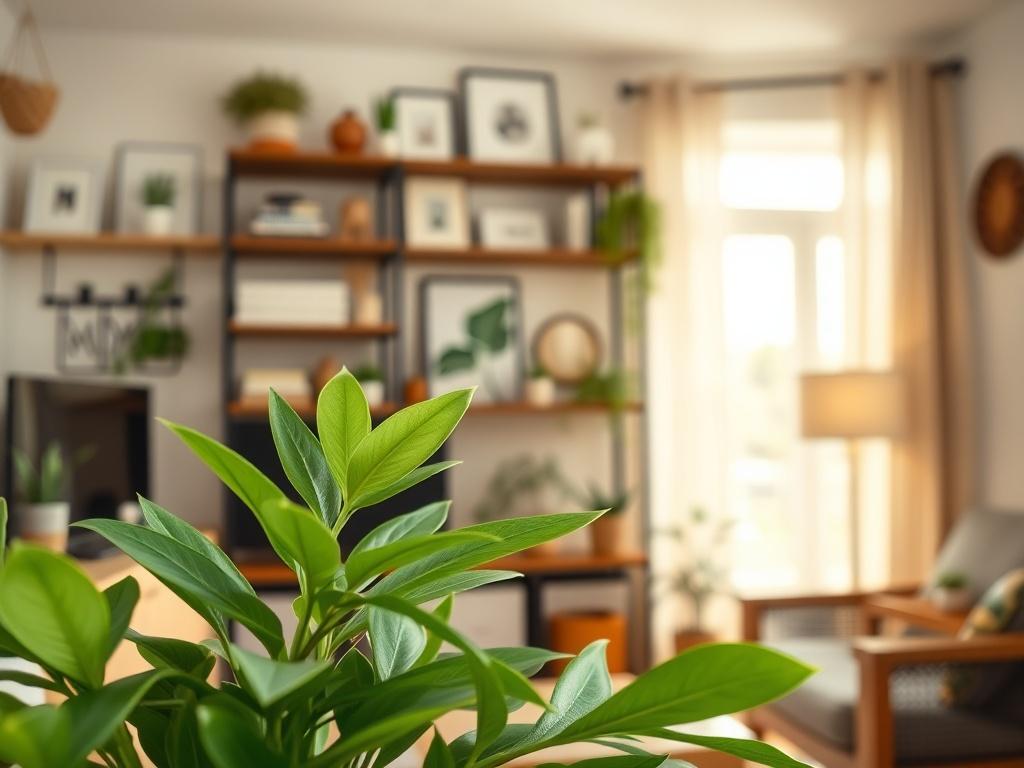 A close up shot of a beautifully organized living space,