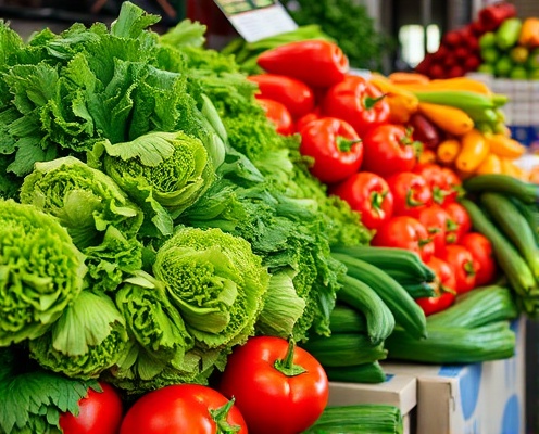 Sayuran segar di Pasar Induk Brebes
