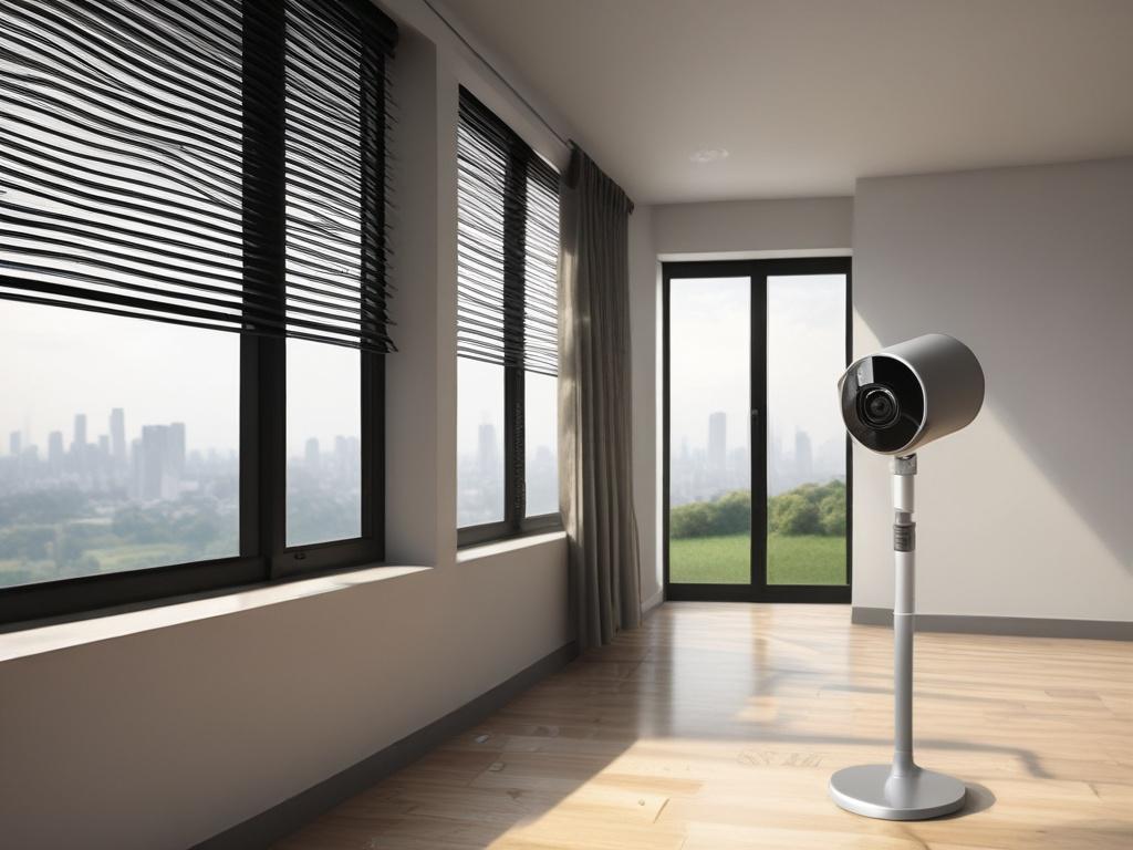 a high tech security camera mounted in a residential setting,