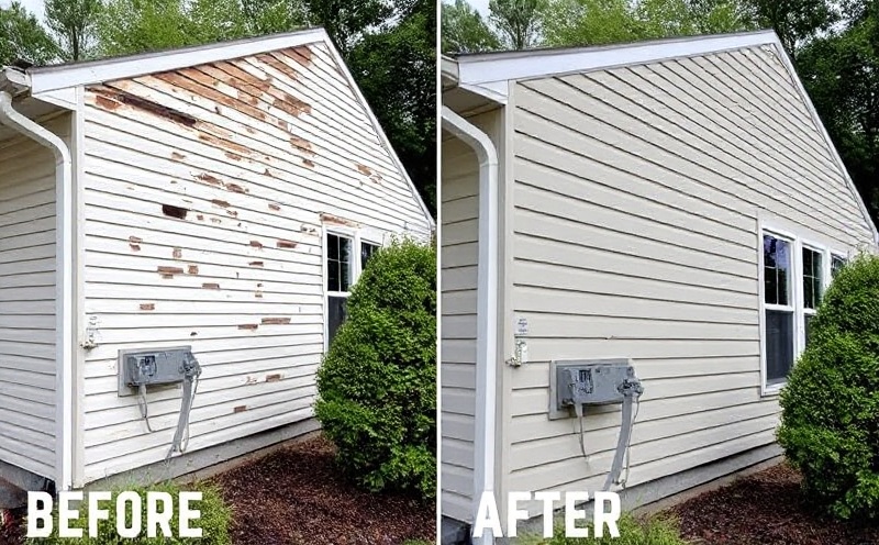Before and after siding work