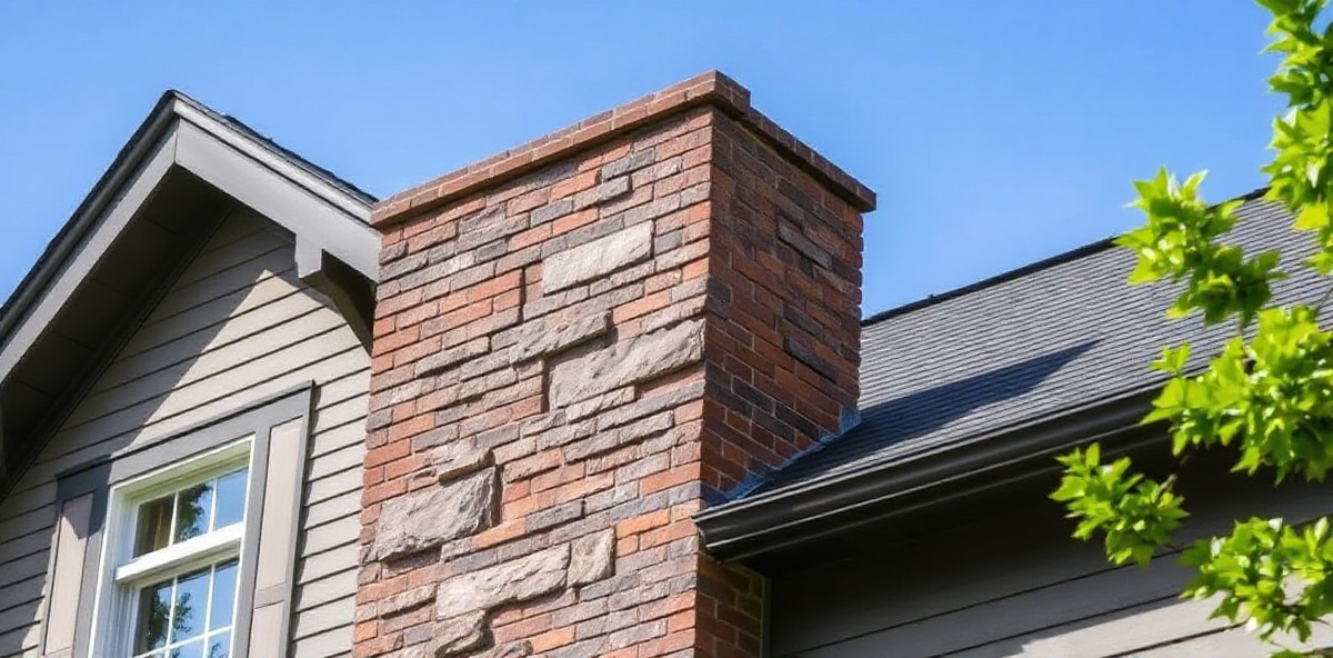 Professional chimney on home