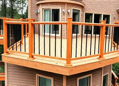 Professional deck construction completed