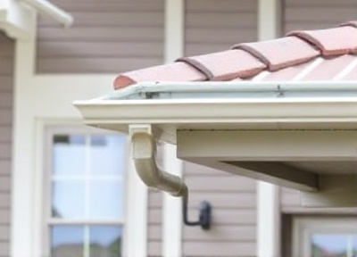 Professional gutter installation completed