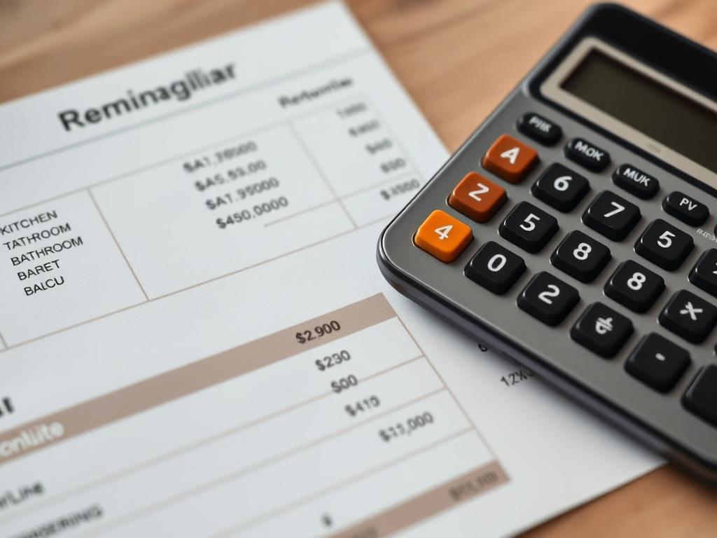 A realistic high resolution of a calculator next to a