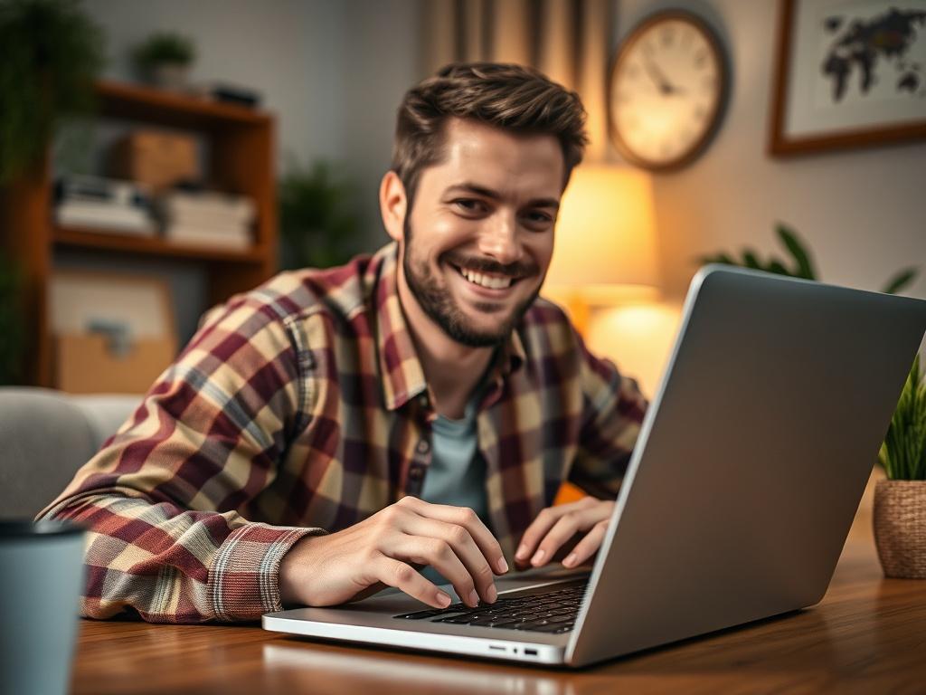 A realistic high resolution of a person confidently completing an