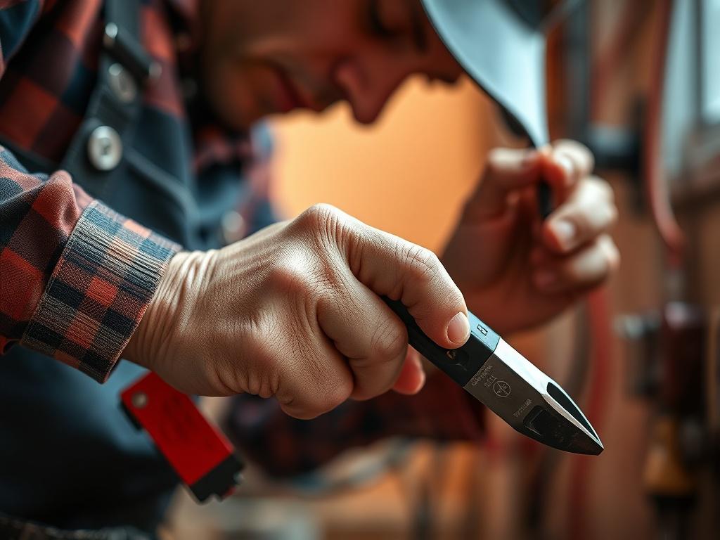 A hyper realistic close up shot of a skilled worker,