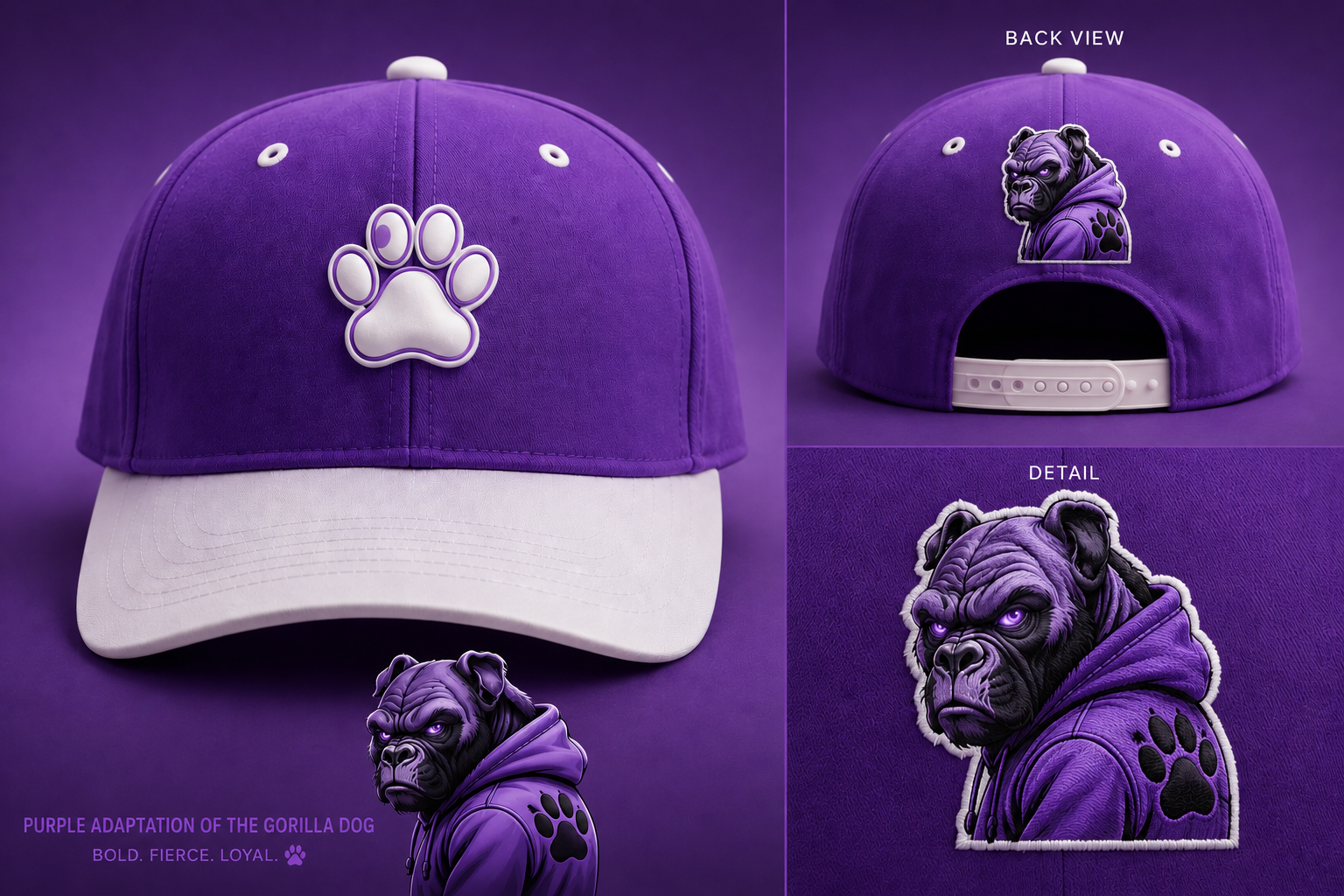 Purple Gorilla Dog Adaptation Cap - Premium Limited Edition