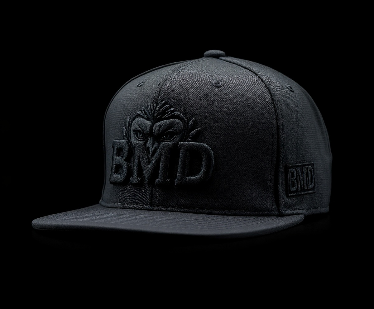BMD Stealth Black Cap - All-Black 3D Embroidery