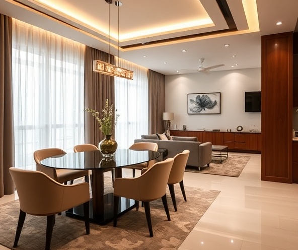 Contemporary dining area