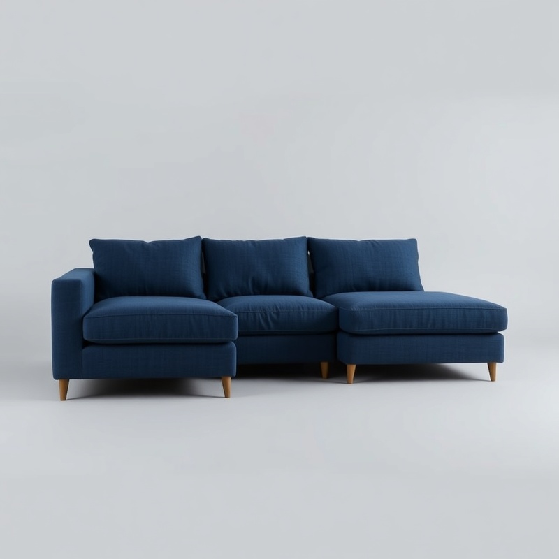 Living Room Sectional - Navy Blue Chaise