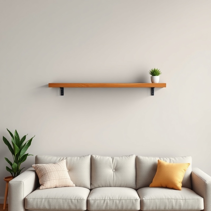 Living Room Floating Shelf - Wood Wall Mount