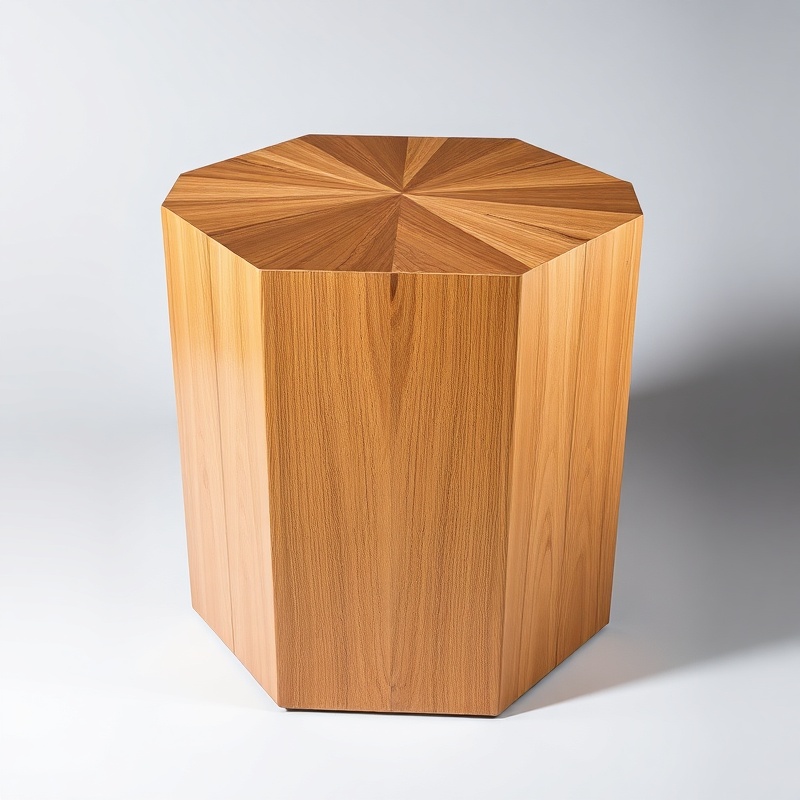 Living Room Side Table - Hexagonal Natural