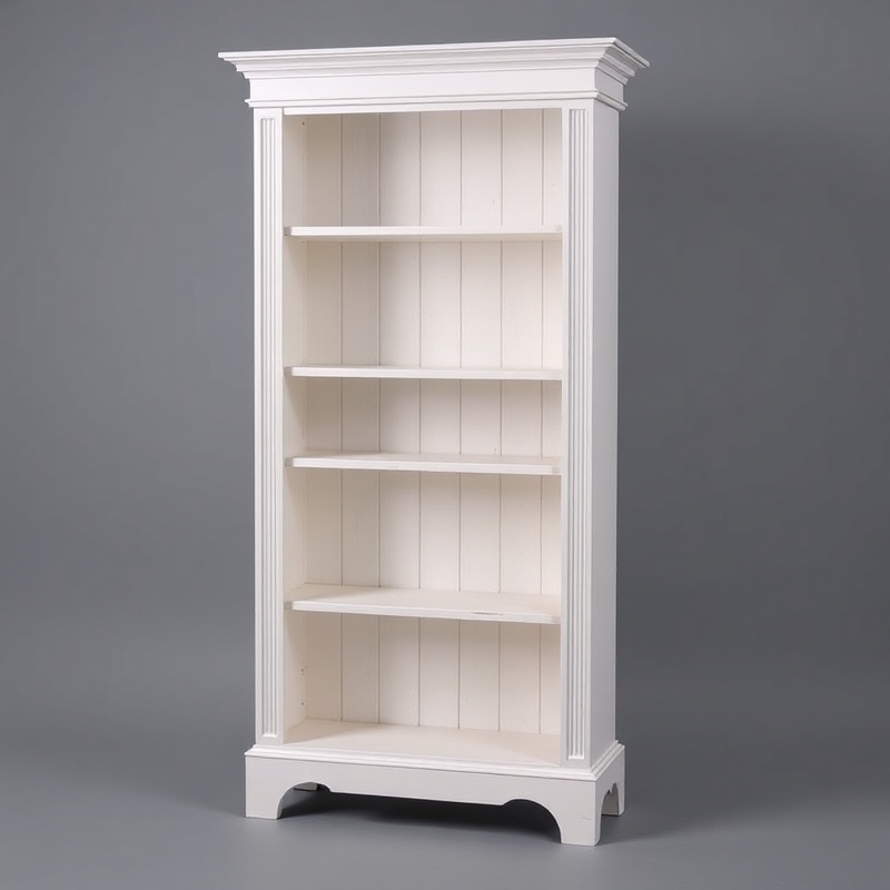 Living Room Bookcase - White Farmhouse