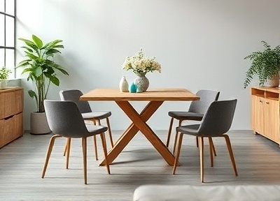 Dining Set with 4 Chairs