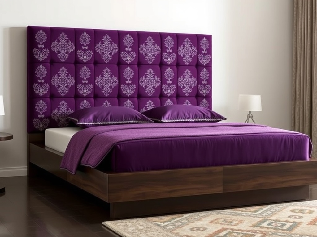 Bed - Modern Fusion Purple Jewel Tone