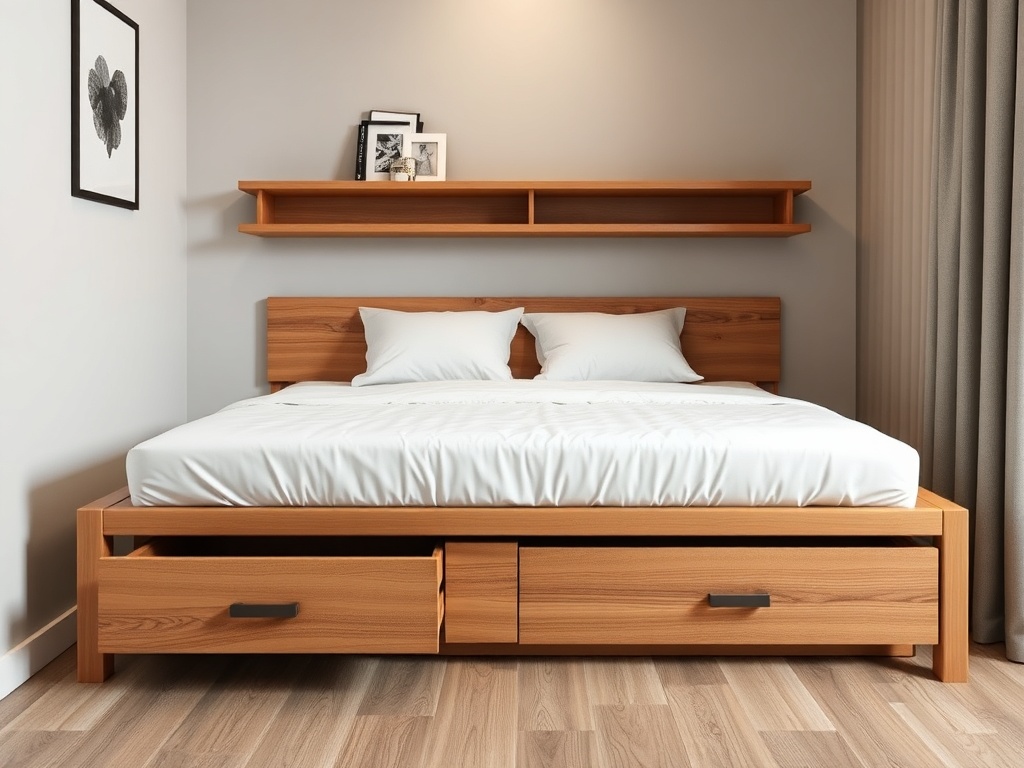 Bed - Space-Saving Compact Urban Indian