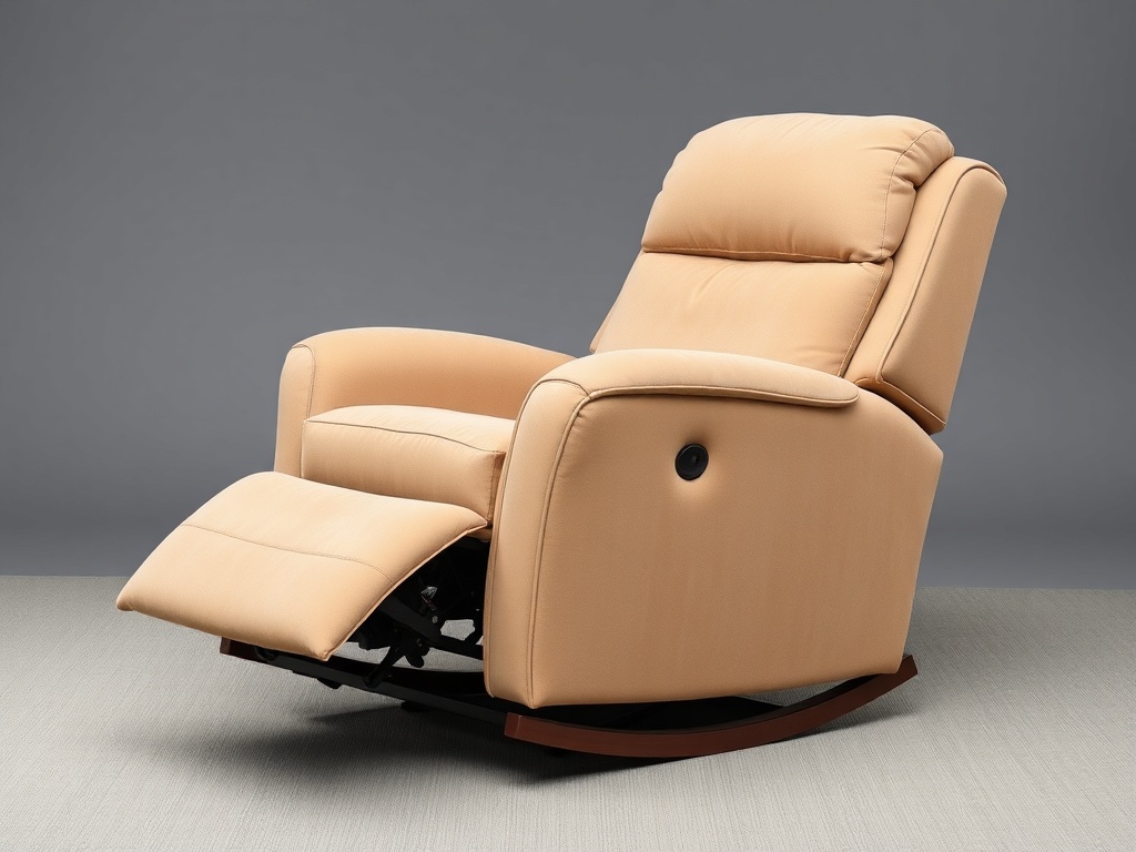 Recliner - Beige Suede Memory Foam