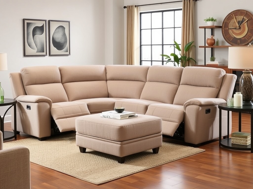 Recliner Sofa Set - Light Taupe Sectional