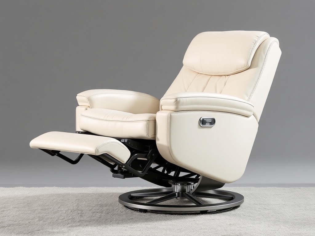 Recliner - Ivory Leather Zero Gravity