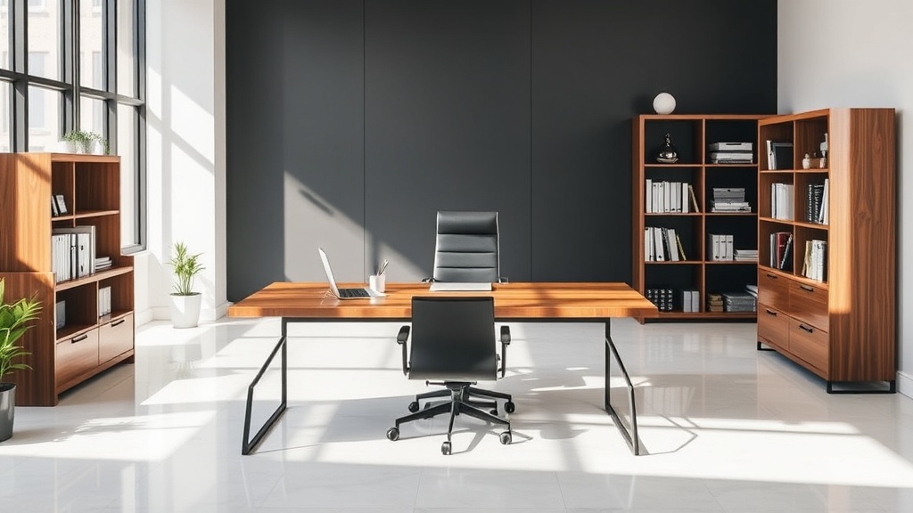 Professional office space with custom furniture