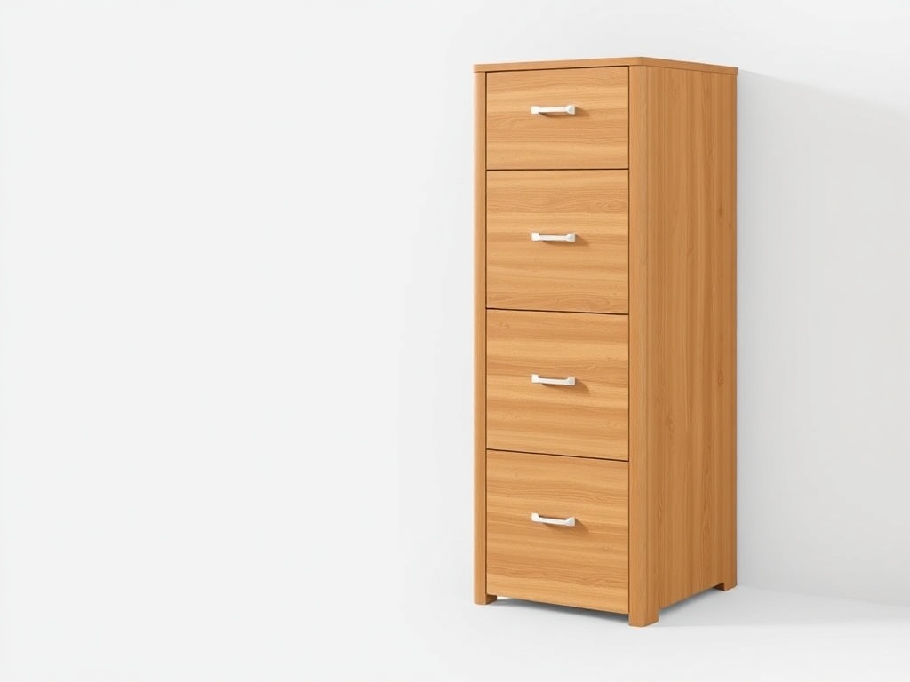 Office Filing Cabinet - Wooden Oak