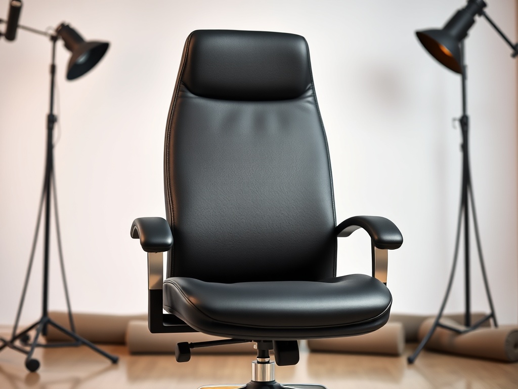 Office Chair - Executive Black Leather
