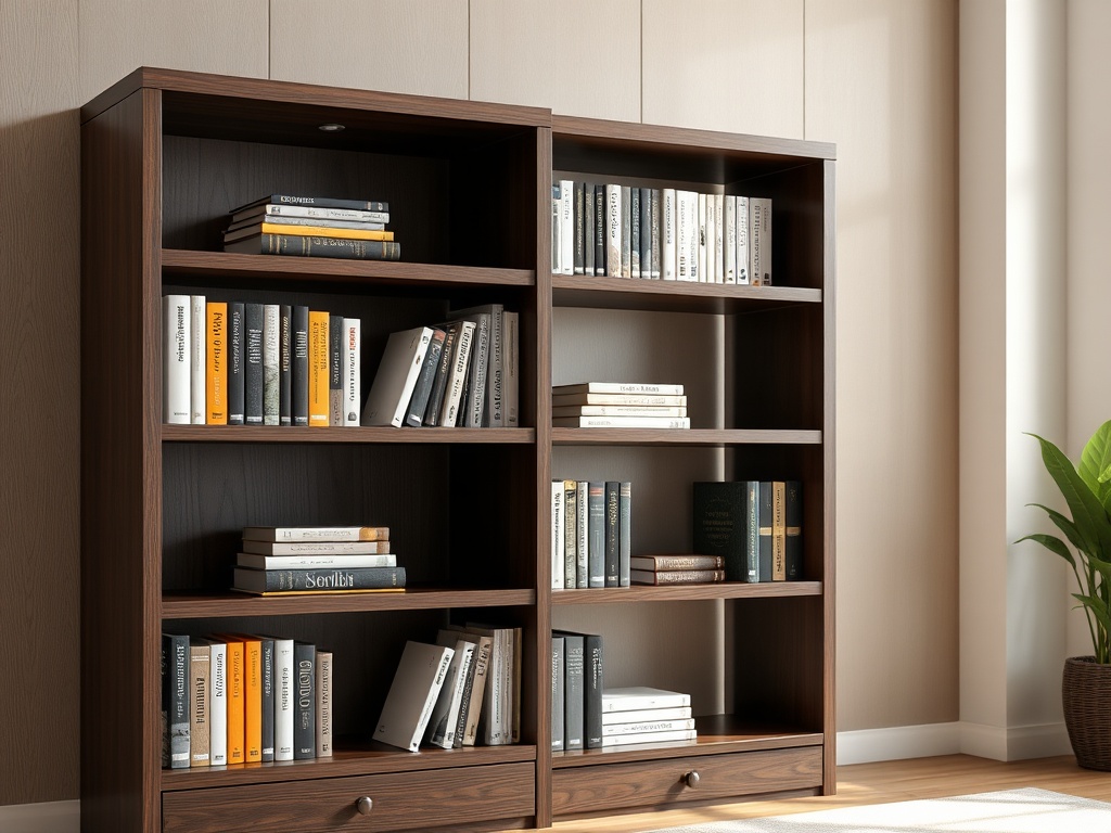 Office Bookshelf - Wooden Dark Brown