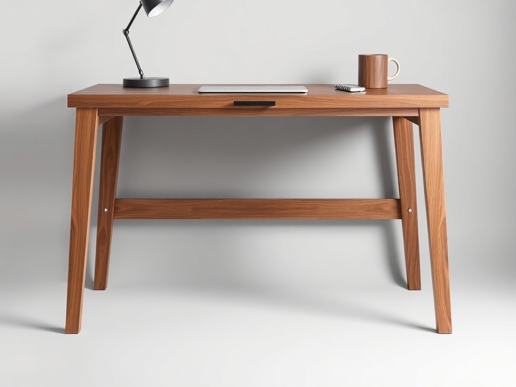 Office Desk - Walnut Compact Drawer