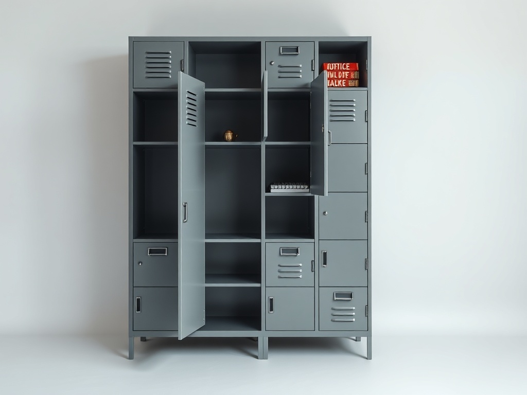 Office Locker Storage - Metal Gray