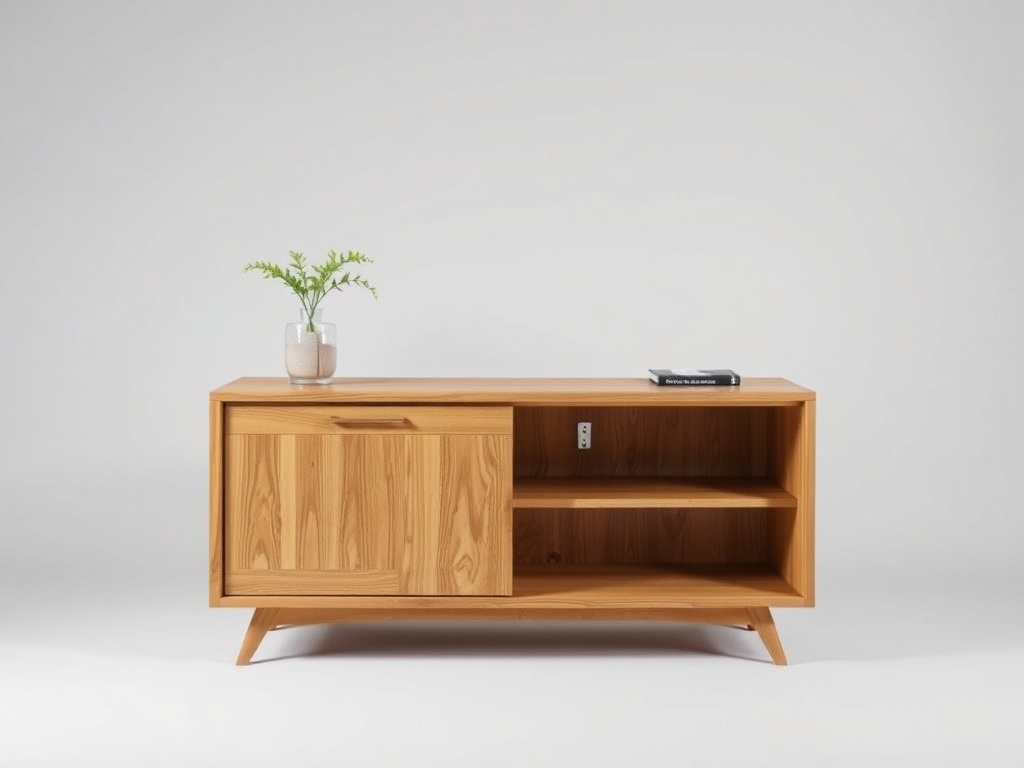 Office Credenza - Wooden Sliding Doors