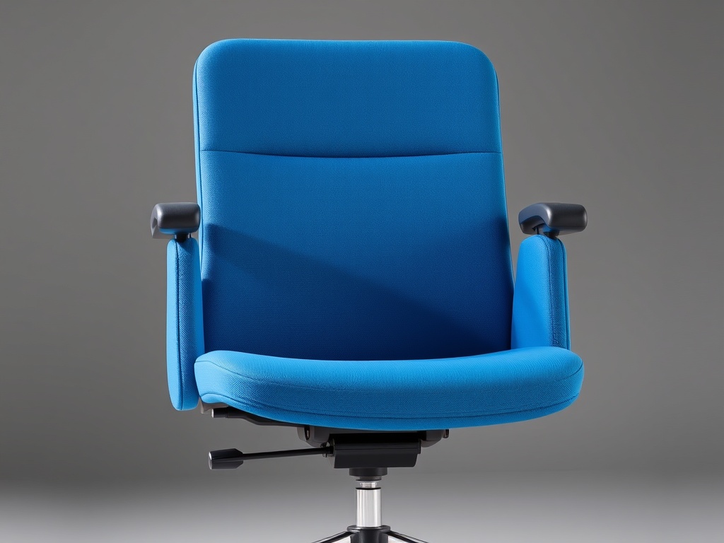 Office Chair - Blue Fabric Armrest