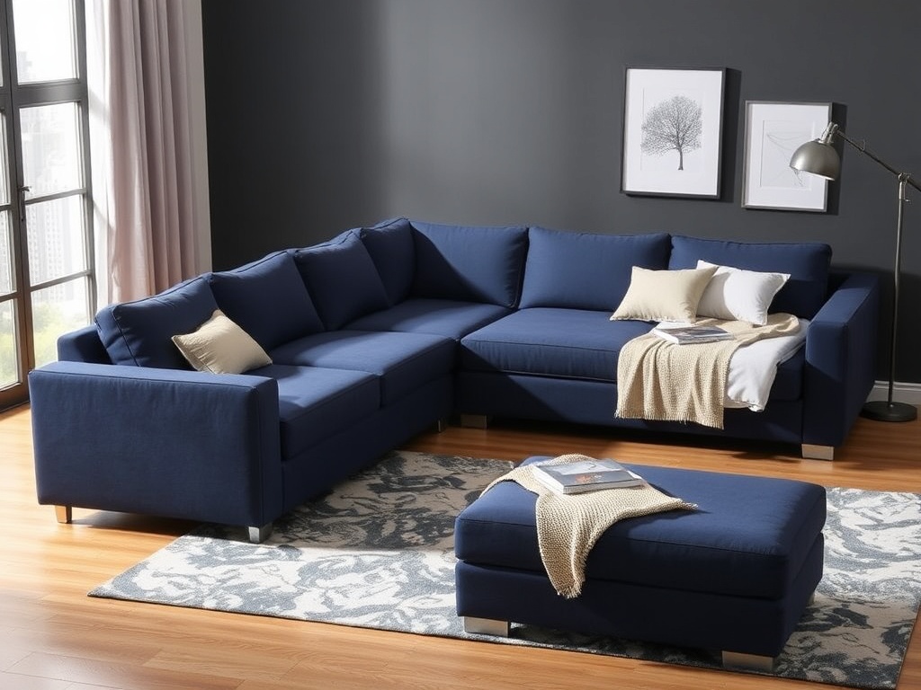 Navy Blue Sectional Sofa Bed