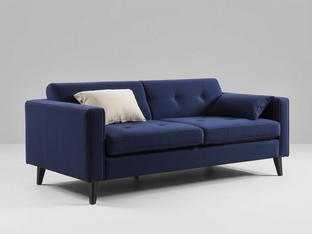 Navy Upholstered Sofa Bed