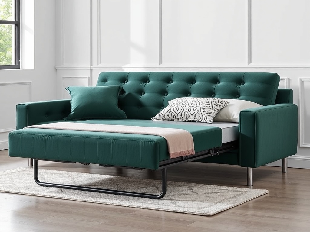 Premium Forest Green Sofa Bed