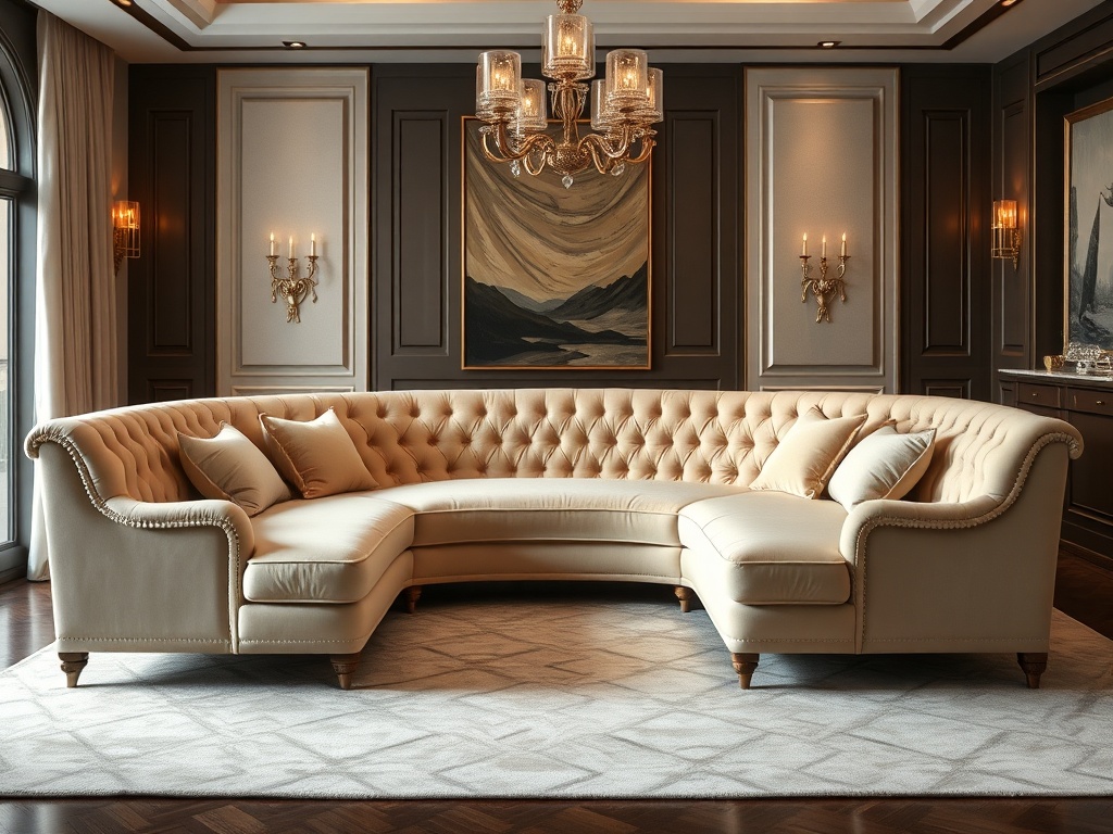 Luxury Cream Velvet Sofa Bed