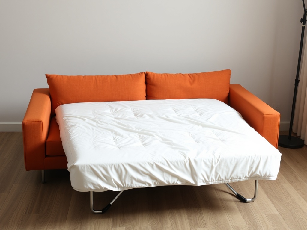 Terracotta Fabric Sofa Bed